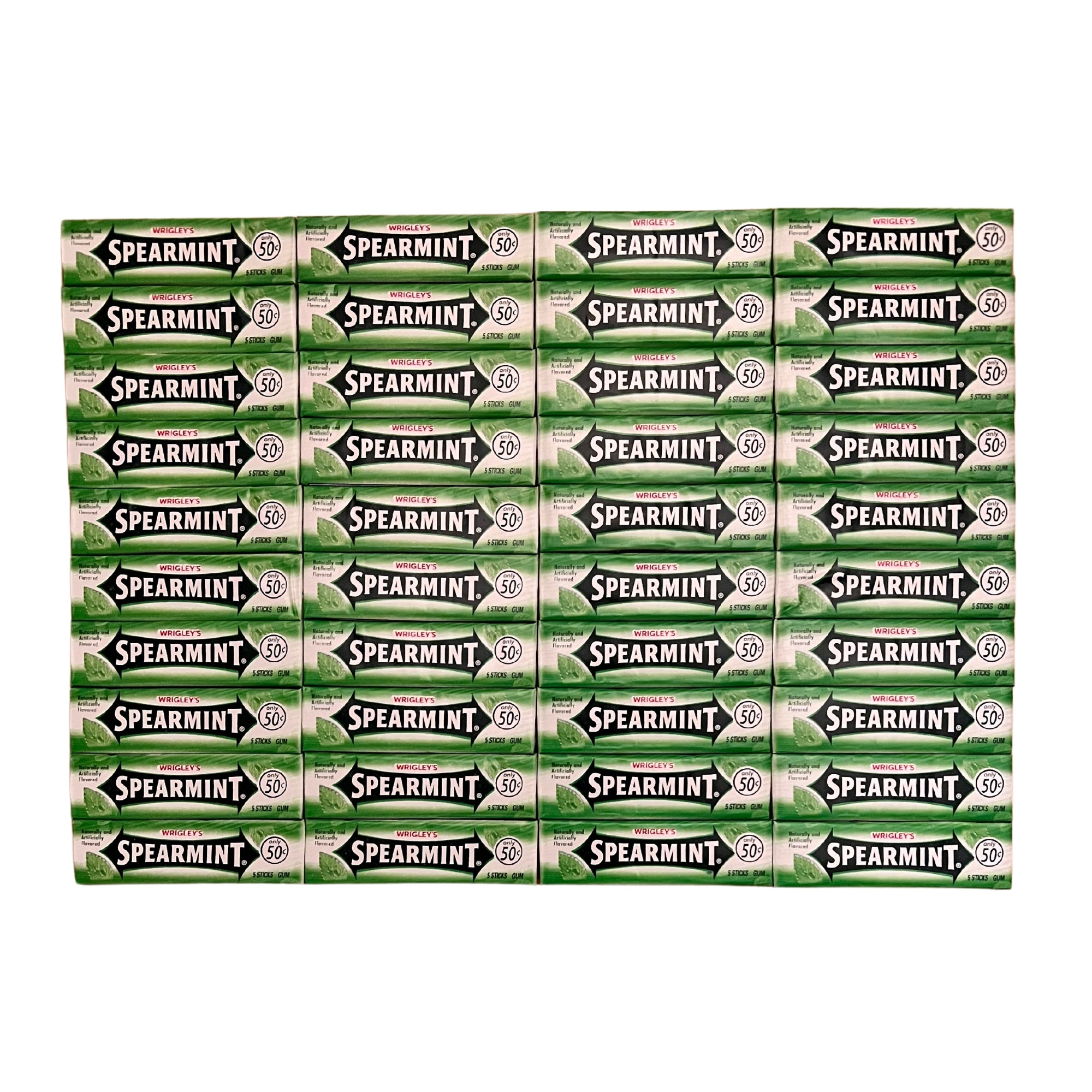 Wrigley's Spearmint Kaugummi, 40 Packungen (40 x 5 Streifen)