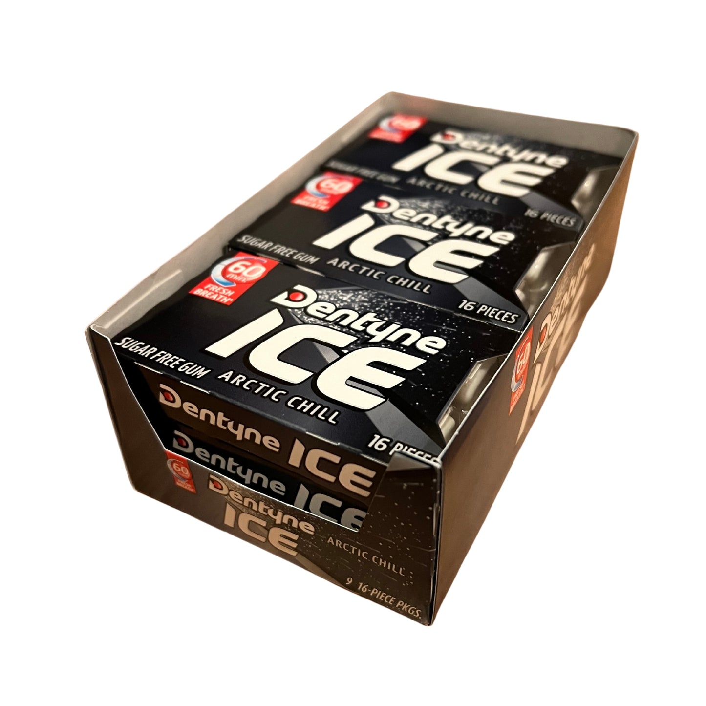 Dentyne Arctic Chill Kaugummi zuckerfrei, 9 Päckchen à 16 Stück (insgesamt 144 Stück)
