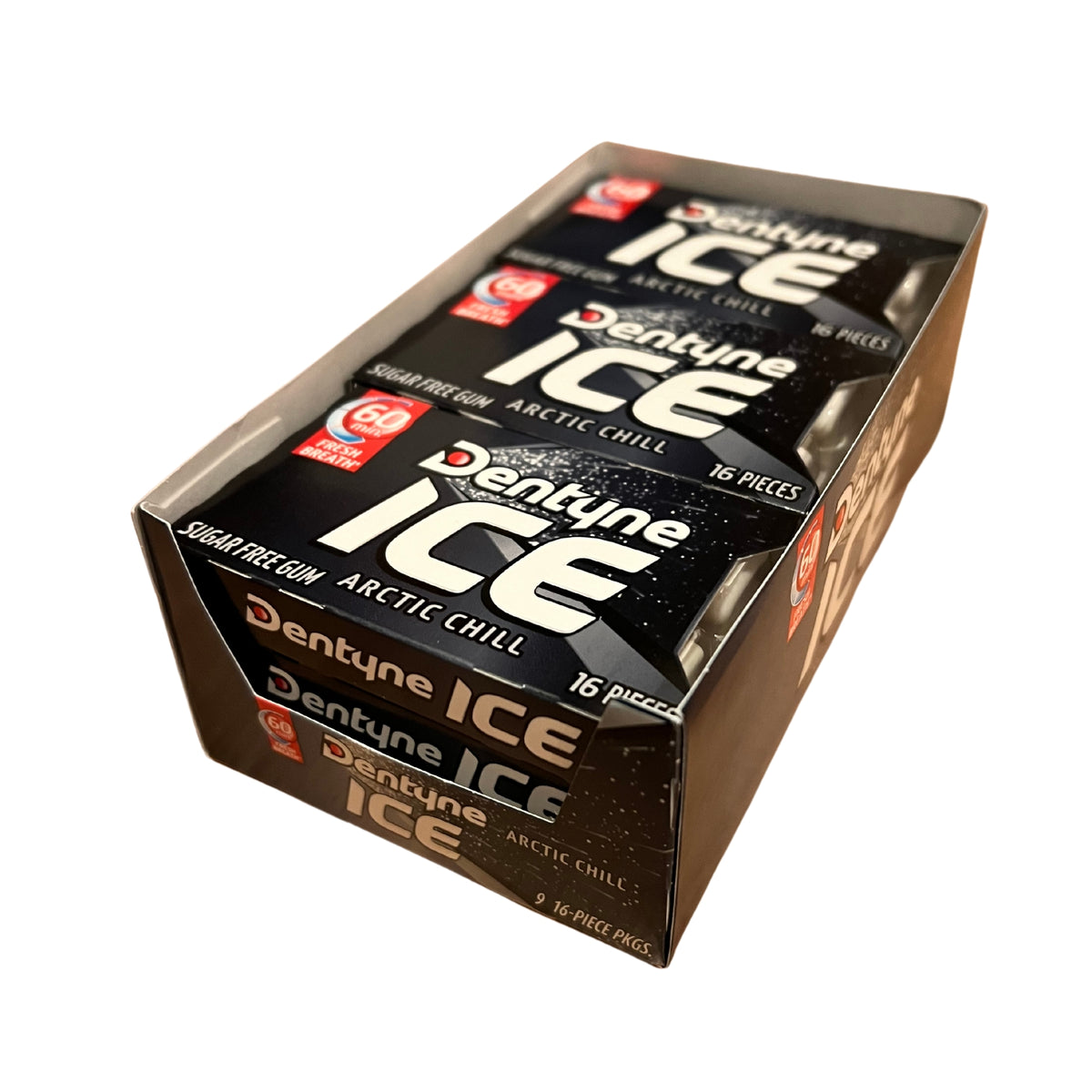 Dentyne Arctic Chill Kaugummi zuckerfrei, 9 Päckchen à 16 Stück (insgesamt 144 Stück)