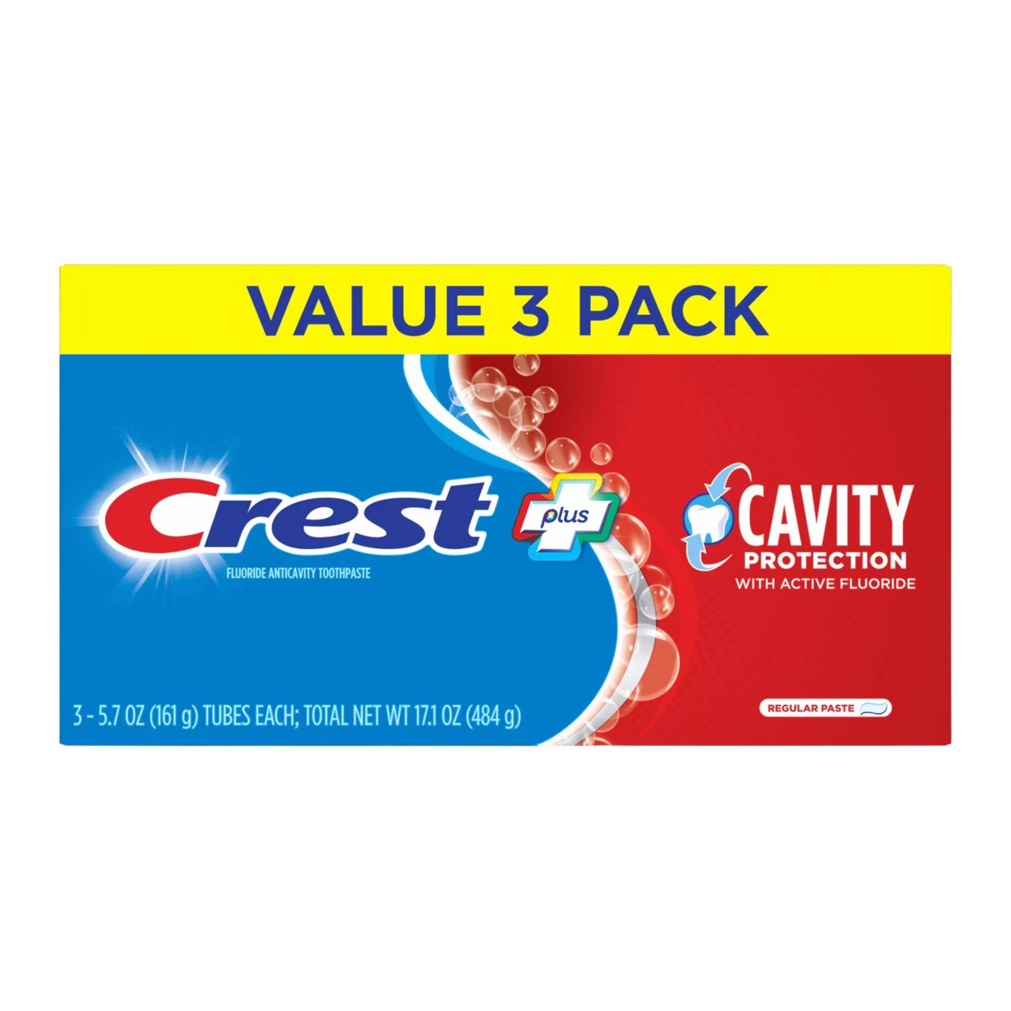 Crest Cavity Protection Regular Paste Zahnpasta 3 x 161g