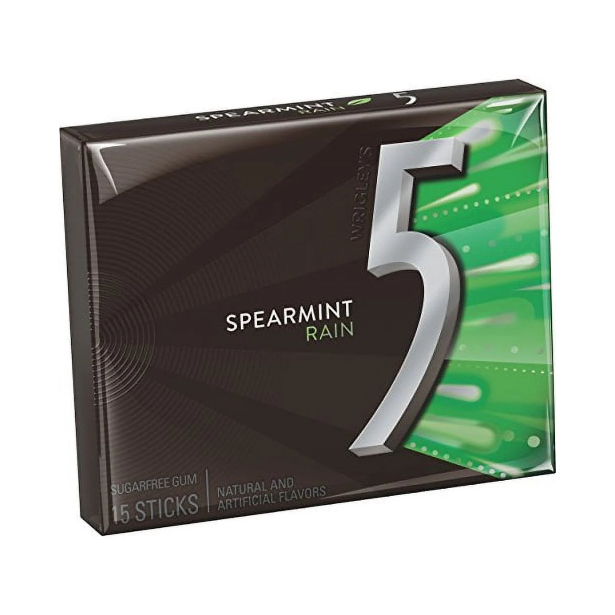 5 Gum Rain Spearmint Kaugummi, 10 Packungen (150 Streifen)