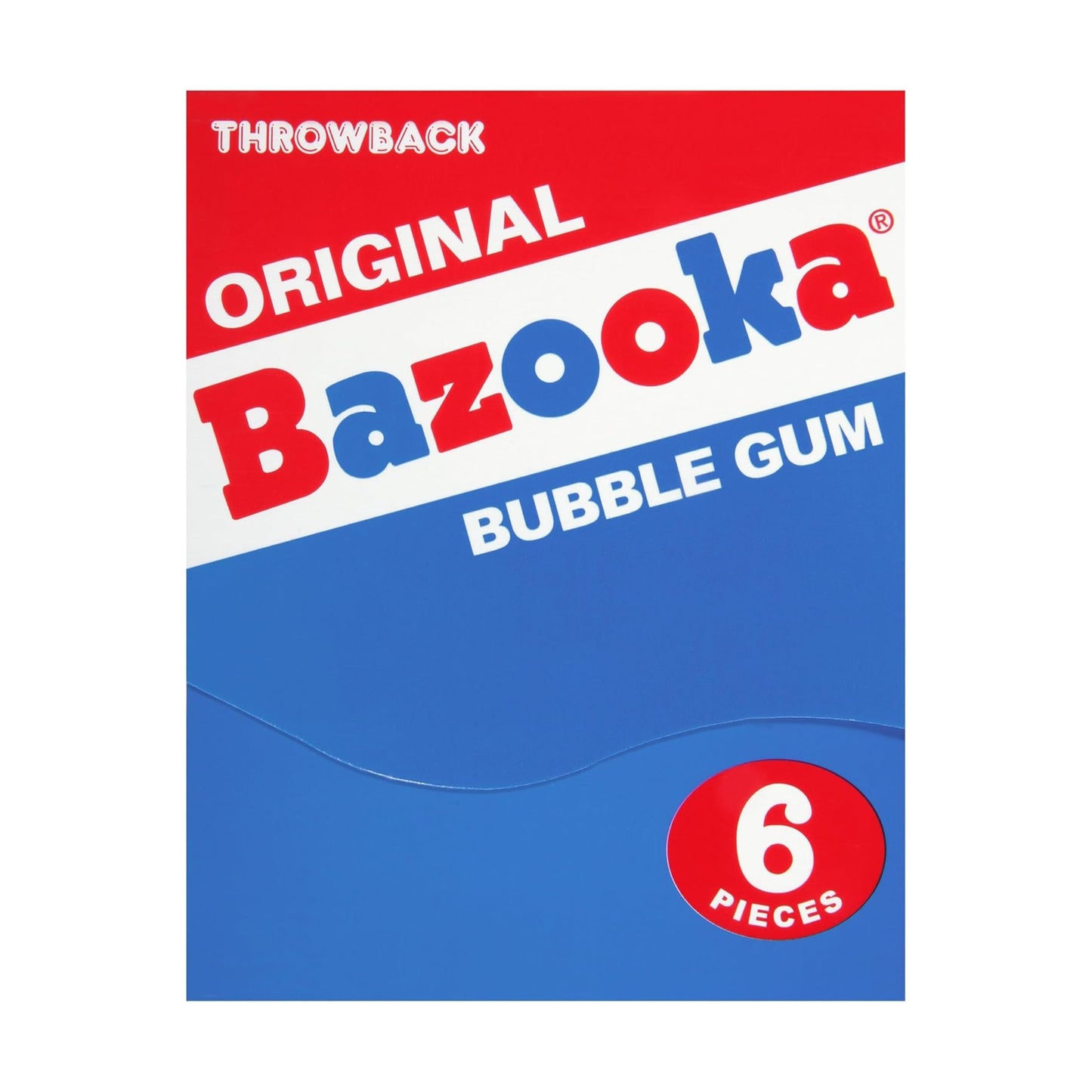 Bazooka Original Bubble Gum Throwback, 12 Päckchen à 6 Stück (insgesamt 72 Stück)