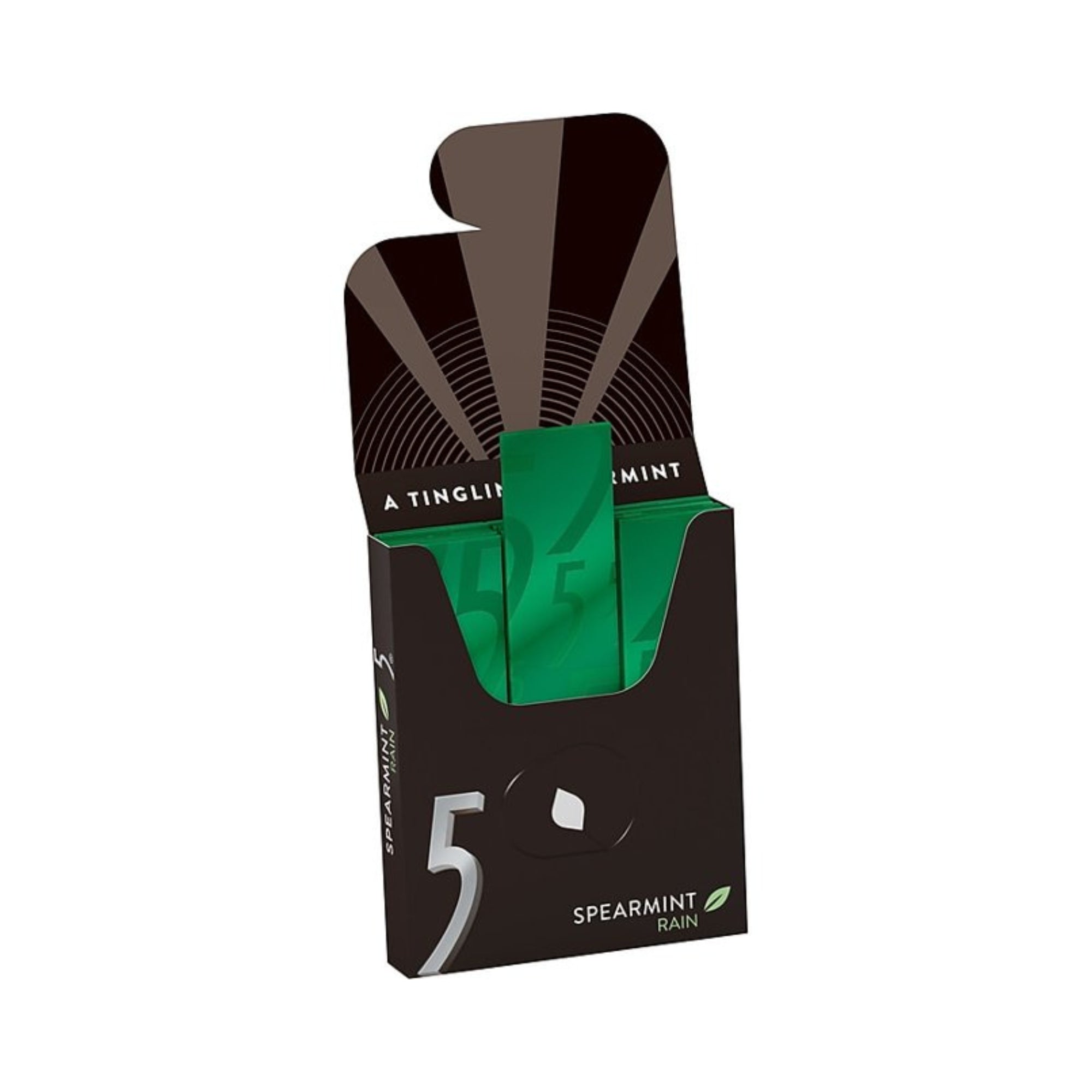 5 Gum Rain Spearmint Kaugummi, 10 Packungen (150 Streifen)