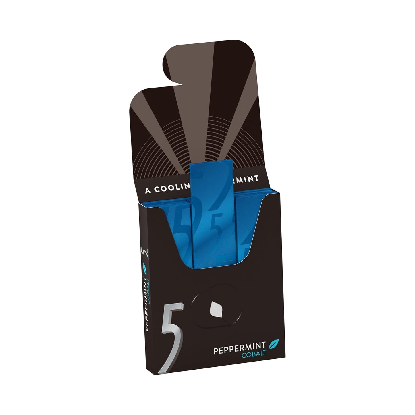 5 Gum Cobalt Peppermint Kaugummi, 10 Packungen (150 Streifen)