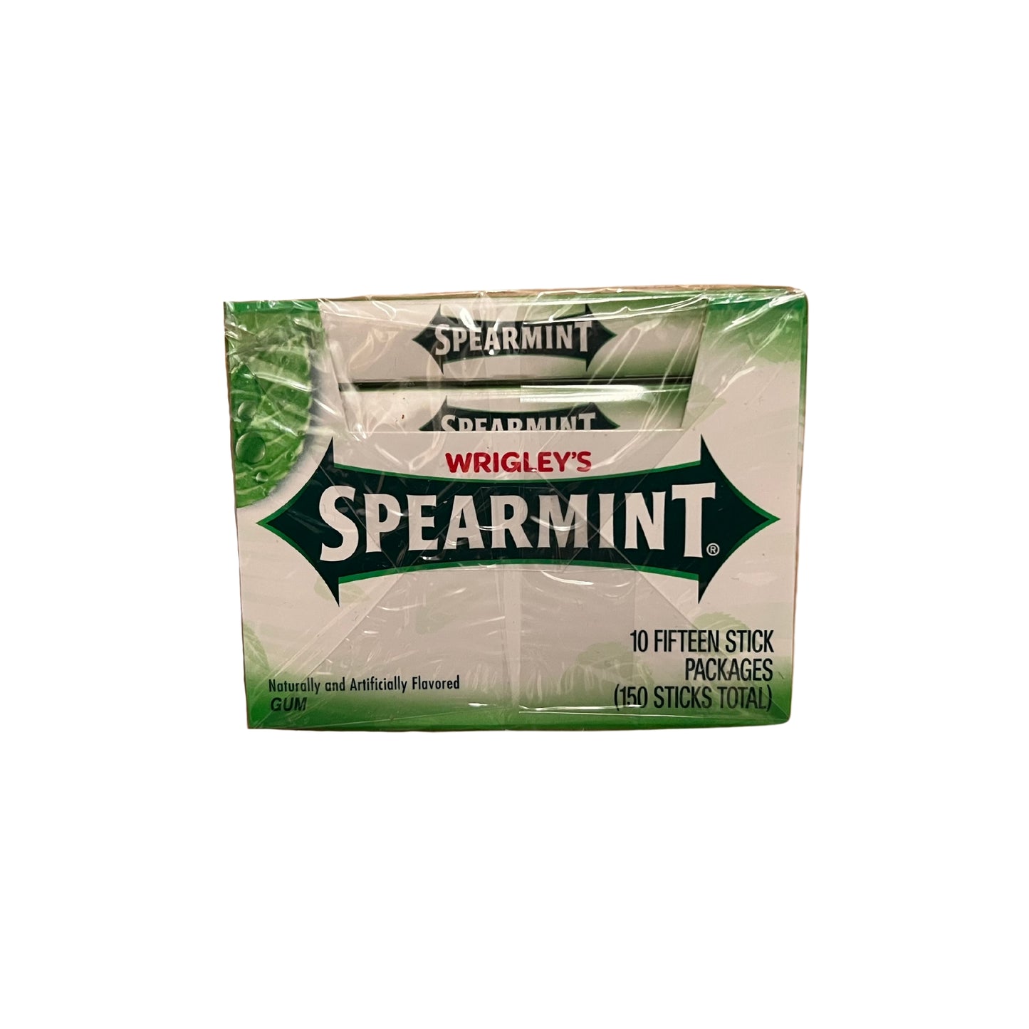 Wrigley's Spearmint Kaugummi, 10 Packungen (10 x 15 Streifen)