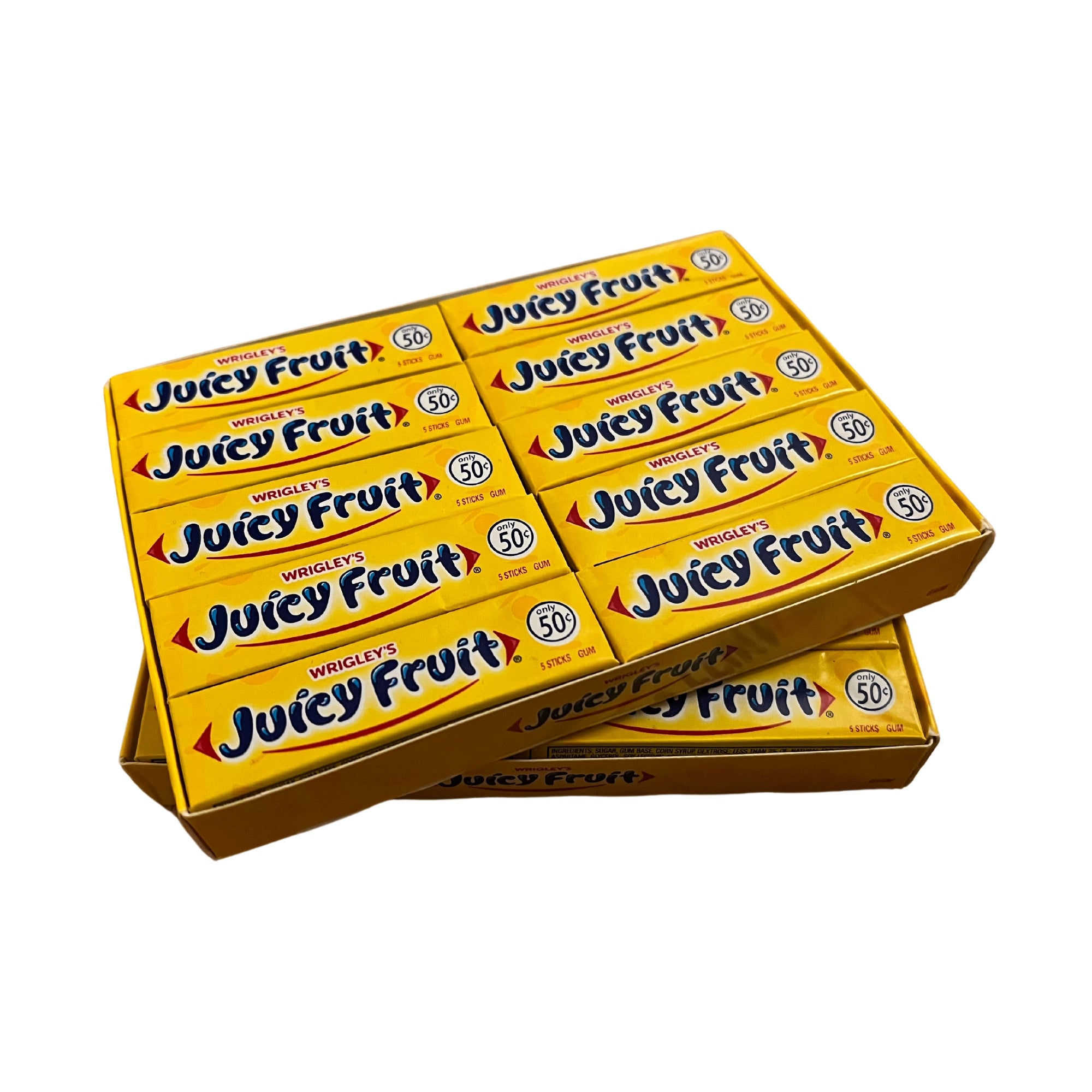 Wrigley's Juicy Fruit Kaugummi, 40 Packungen (40 x 5 Streifen)