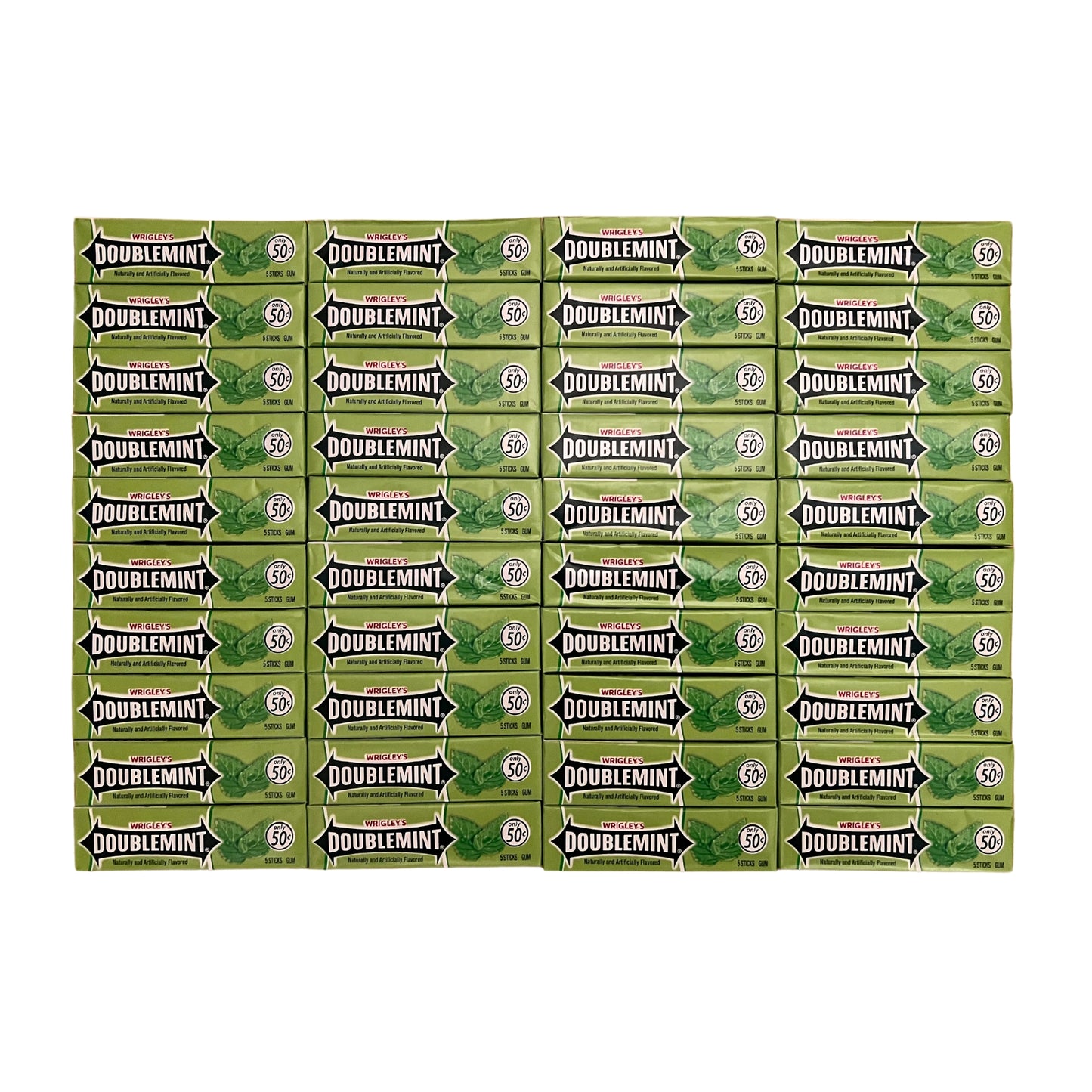 Wrigley's Doublemint Kaugummi, 40 Packungen (40 x 5 Streifen)