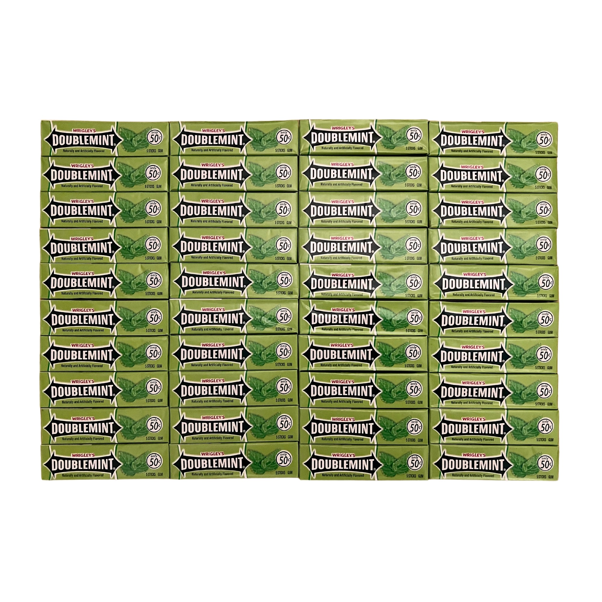 Wrigley's Doublemint Kaugummi, 40 Packungen (40 x 5 Streifen)