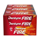 Dentyne Fire Spicy Cinnamon Kaugummi zuckerfrei, 9 Päckchen à 16 Stück (insgesamt 144 Stück)