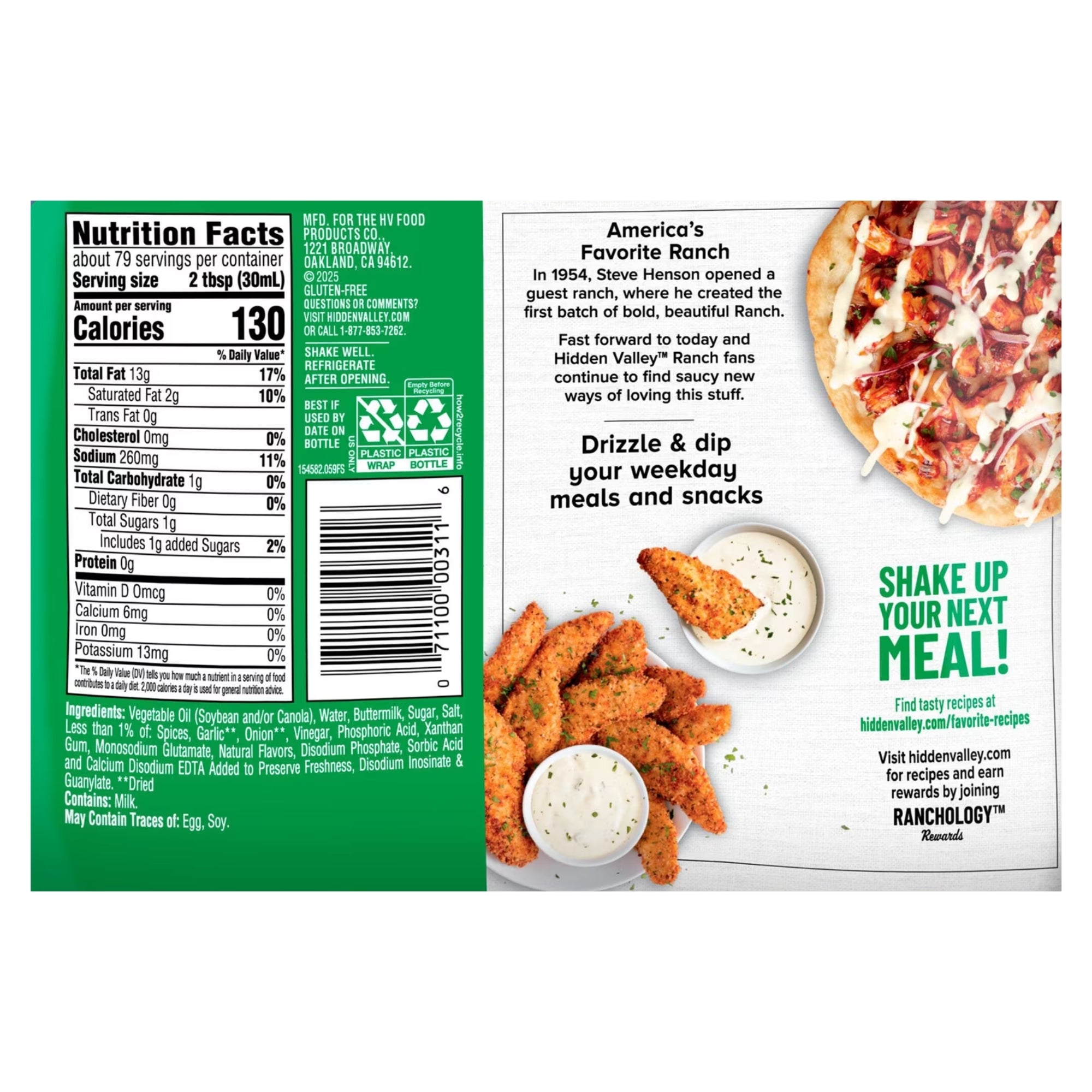 Hidden Valley Original Ranch Dressing 1,18 L (40 fl oz)