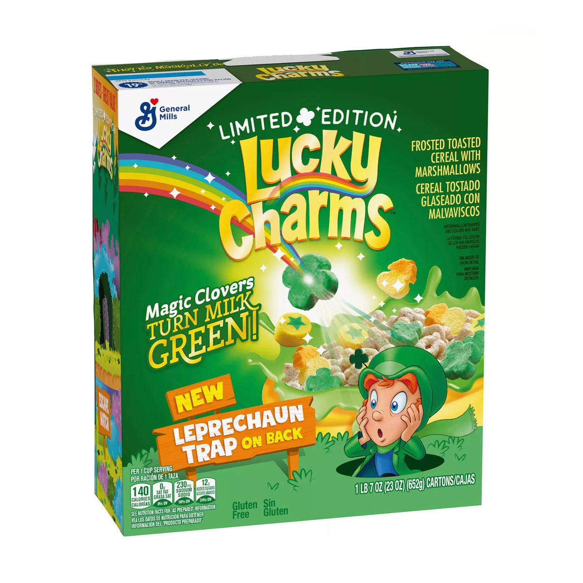 Lucky Charms Limited Edition St. Patrick’s Day Cornflakes Marshmallows USA 652 g