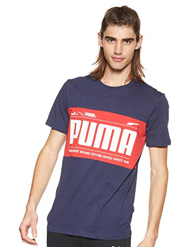 Puma Graphic Logo Block Puma T-Shirt peacoat S Herren 577126 0006