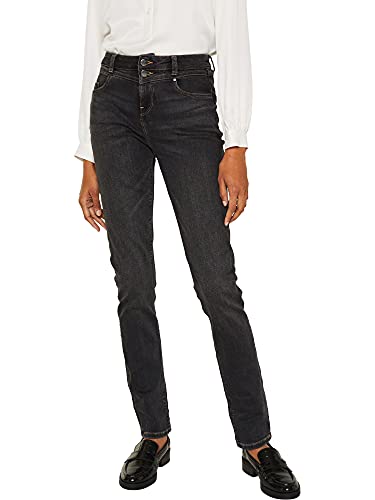 Esprit Damen Slim Fit Jeans schwarz, XES-0741