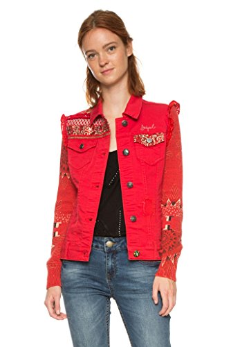 DESIGUAL Jacke Kyle, Umlegekragen Damen Rosa - D 32 / ES 34 / XXS