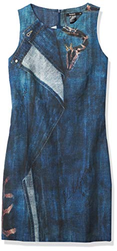 DESIGUAL Kleid Denia, ärmellos, Rundhals Damen Blau - D 34 / ES 36 / XS