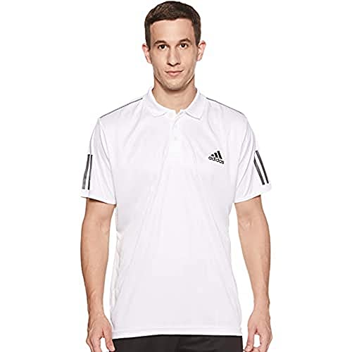 adidas Herren Club 3STR Polo, Maruni/Blanco, XS