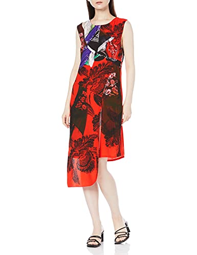 DESIGUAL W Woven Dress Sleeveless red Damen Kleid lang (unter Knie) 19SWVWB93000 - D 34 / ES 36 / XS